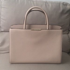Tan kate spade pebbled leather work tote!